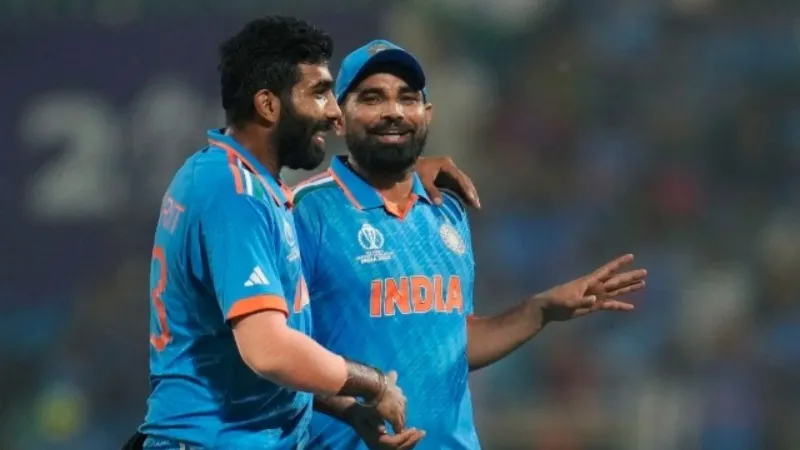 How many ICC events have Jasprit Bumrah and Mohammed Shami played together?